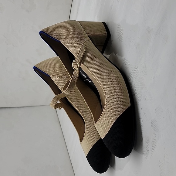 Rothy's The Mary Jane Heels in Cream Captoe Size 9 - Picture 2 of 16